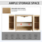 Freestanding Bathroom Vanity With Sink, 2 Small Storage Cabinets, Soft Close Doors