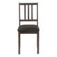 Dining Chair, Side, Upholstered For Dining Room, Transitional (Set of 2) - Brown