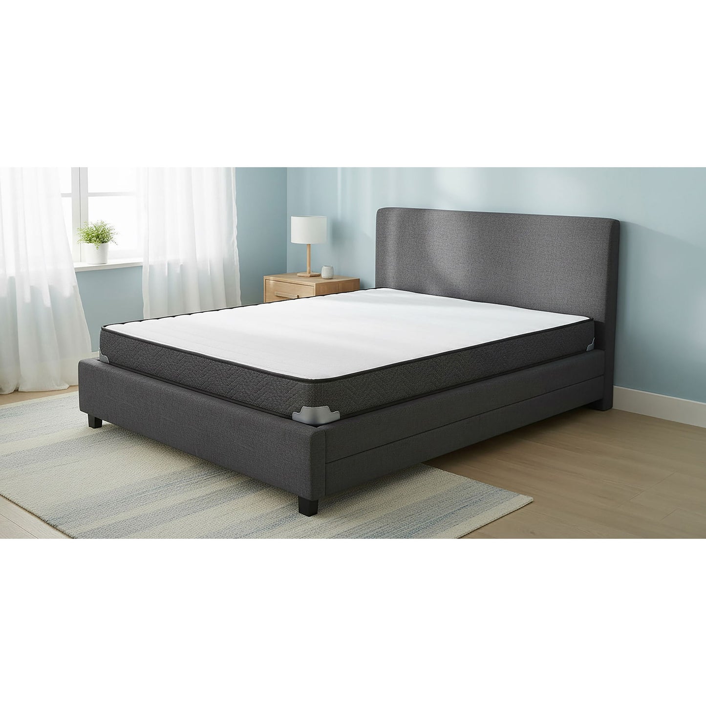 Simon - 7" Bunkie Board Foam Mattress With Orthopedic Support And Breathable Fabric