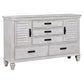 Lockeford - 5 Drawer Dresser With Side Cabinets - White