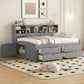 Daybed With 2 Bedside Cabinets, Upper Shelves And 4 Drawers
