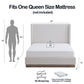 Hosford - Minimalist Upholstered Wingback Bed With Wood Base Platform