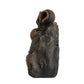 Decorative 3 Tier Water Fountain With Pot Design - Brown