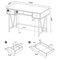 Vellun - 3 Drawer Writing Desk - Mango Color