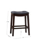 Lorielle - Set of 3 - 26" Grey Faux Leather High-Back Counter Stools with Stainless Steel Frame