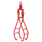 Heavy-Duty 4 Claw Timber Log Lifting Tongs Grabber - Red