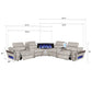 Nova - Sectional With Bluetooth Speaker, LED And Lifting Wine Cabinet