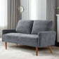 Loveseat Sofa, European Style With Sleek Design, Modern & Vintage Flair, Upholstered 2 Seater Couch