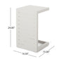 Aluminum Outdoor C - Shaped Side Table For Patio