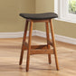 Vellum - Set of 2 - 26" Dark Brown Counter Stools with Walnut Frame