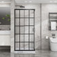 Corner Shower Door, Shower Enclosure With Dual Sliding Doors - Matte Black