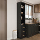Tall Storage Cabinet With Drawers And Shelves