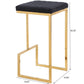 Joel - Upholstered Stool - Black / Gold