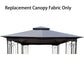 Patio Double Roof Gazebo Replacement Canopy Top Fabric