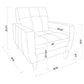 Track Arm Accent Chair With Tufted Upholstery - Black