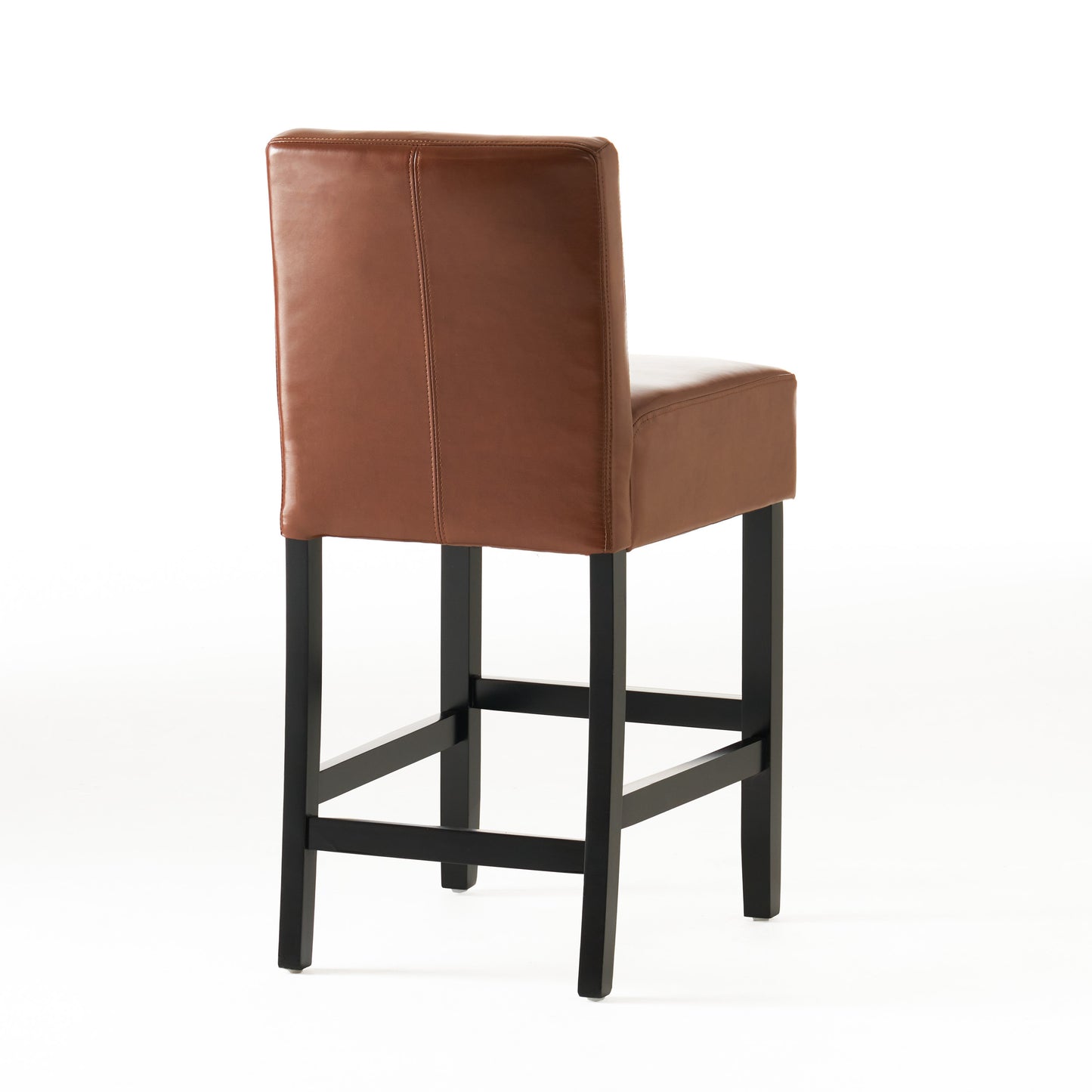 Zuma - set of 2 -28" Brown Leather Counter Stool with Ergonomic and Durable Design