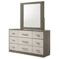 Edmondson - 9 Drawer Dresser With Mirror - Natural / Gray