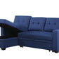 Upholstered Pull Out Sectional Sofa With Chaise