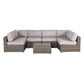 Seating Set With Cushions Handcrafted Wicker Design