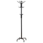 Coat Rack With 3 Tier Hooks For Entryway - Black