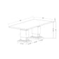 Michelle - Dining Table With Double Pedestal Marble Detailing - Gray