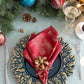 Plastic Charger Plate (Set of 8) - Blue / Gold