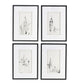 Architecture Wall Art Prints, Home Decor Art For Living Room Dining Room Entryway (Set of 4) - White / Black