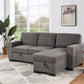 Estelle - Fabric Reversible Sleeper Sectional With Storage Chaise Drop-Down Table 2 Cup Holders And 2 USB Ports