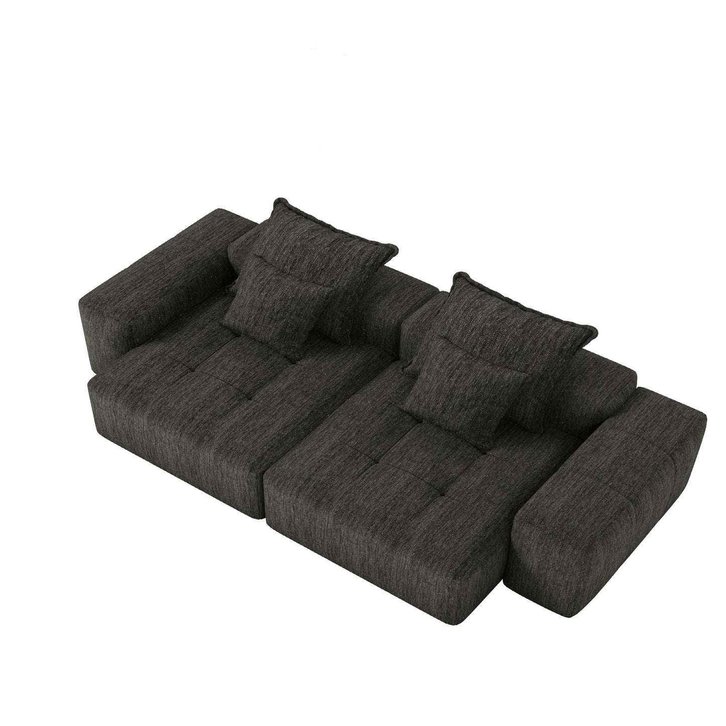 Modern Oversized Diy Combination, Modular Sectional Sofa With Pillows