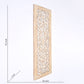 Floral Hand Carved Mandala Rectangular Wall Decor Accent - Gold / White