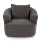 360° Swivel Barrel Sofa Chair With Throw Pillow, Upholstered Accent Chair
