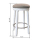 360° Swivel Wooden Barstools With Upholstered Seat, Counter Height (Set of 2)