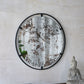 Theodor - Mirror With Industrial Design Round Mirror With Metal Frame For Wall Decor & Entryway Console Lean Against Wall - Black
