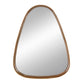 Irrgeular Mirror With Frame, Wall Mirror For Living Room Bathroom Entryway - Brown