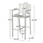 Outdoor Aluminum Rust Proof Barstools (Set of 2) - Silver