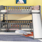 Low Bunk Bed With Slide, Fence And Ladder
