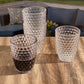 Leading Ware Diamond Cut Acrylic Glasses Drinking (Set of 4)