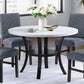 5 Piece Dining Set Chairs, Table With Lower Shelf - Black / Dark Gray / White