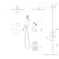 Dual Shower Head 10" Wall Mounted Square Shower System