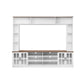 Wall Unit Entertainment Center With Bookshelves For TVs Up To 80", Tempered Glass Doors And Adjustable Shelves