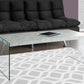 Coffee Table Rectangular For Living Room Clear Tempered Glass