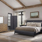 Glass Door Nightstand - Black
