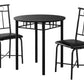 3 Pieces Dining Table Set, Small, Round, Contemporary & Modern