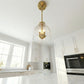 Ember - 3 Candle Lights Chain Pendant - Clear / Gold