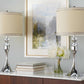 Ashland - Contemporary Table Lamp With Trim (Set of 2) - Polished Chrome / Cream