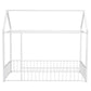 Metal Bed House Bed Frame With Fence