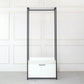 Fiona - Contemporary Wood And Metal Walk In Closet With Drawers