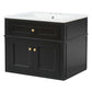 Wall Mounted Bathroom Vanity With Tip Out Drawer And Open Back Design