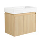 Modern Bathroom Vanity With Ceramic Basin, Wall Mounted Floating Sink Combo, Storage Cabinet