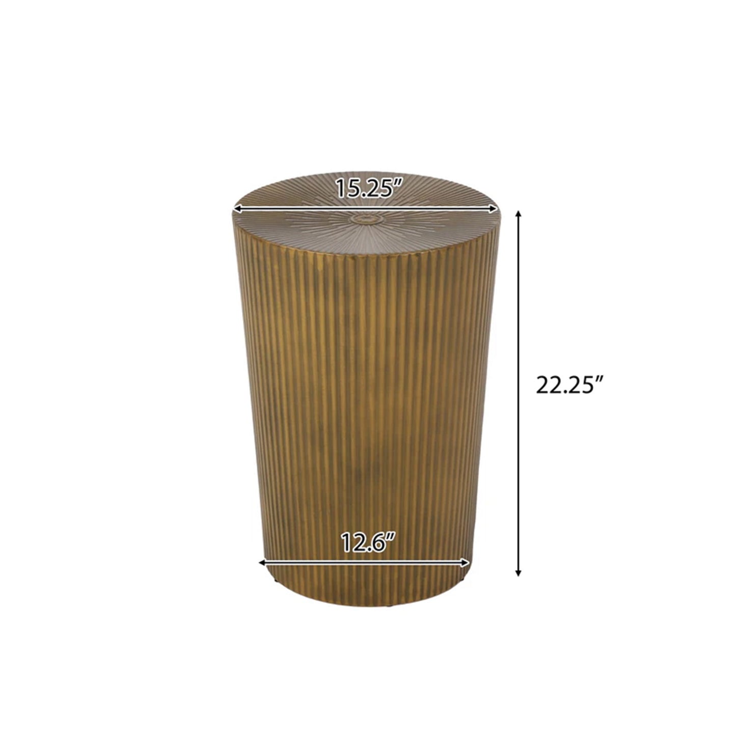 Langseth - Iron Sunburst Side Tables (Set of 2) Modern Design - Gold